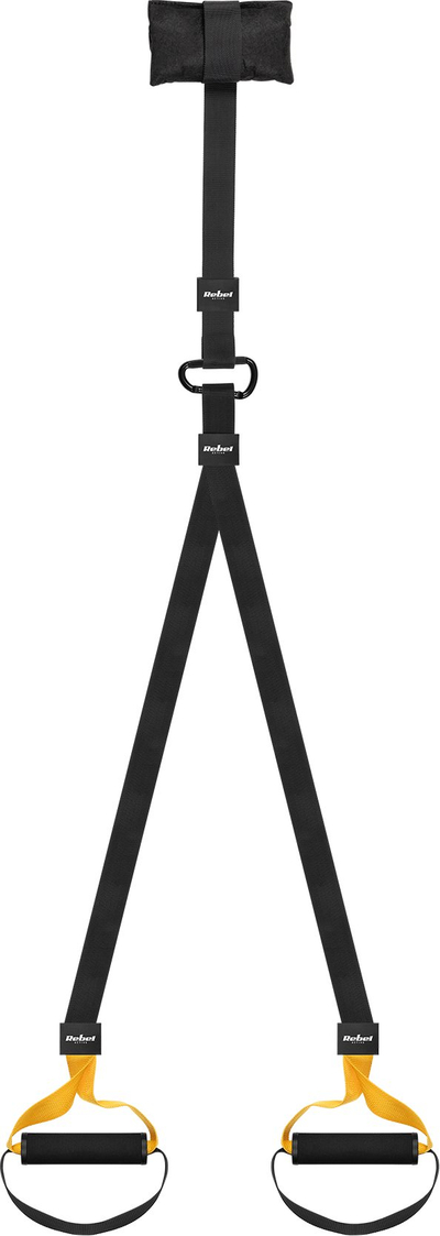Shirit stërvitjeje Rebel Active TRX P3-1, rezistencë e rregullueshme, i zi