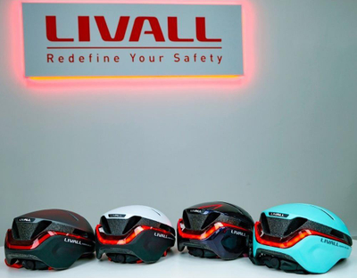 Паметна кацига за велосипед Livall EVO21 Ултравиолет, осветлување 360°, откривање пад со SOS, виолетова