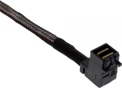 Kabllo interne SAS InLine, Mini SAS HD SFF 8643 në SAS 29 pin, 50cm, i zi