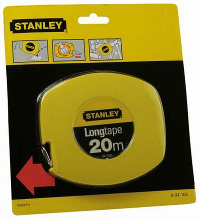 Metër Stanley, 9.5 mm x 20 m, e verdhë