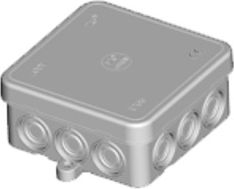 Kuti hermetike elektrike Elettrocanali EC411C3, 75 x 75 x 35mm, IP55, gri