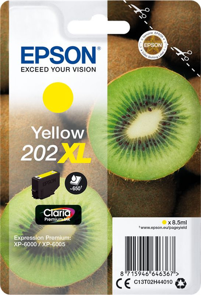 Ngjyrë printeri Epson 202XL, e verdhë, 8.5 ml