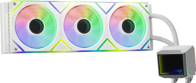Ладилник со вода за процесор XPG Levante II 360, радијатор 360 mm, RGB, бел