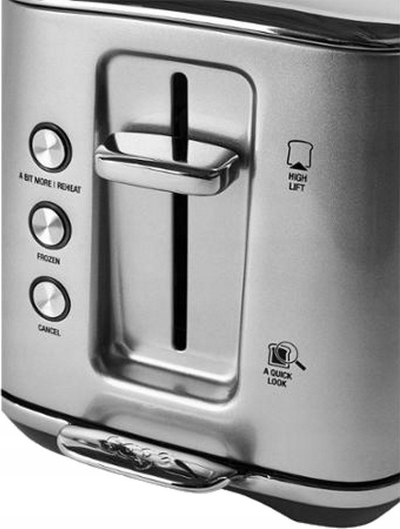 Toster Sage Toast Select Luxe, 2 feta, çelik inox, argjend