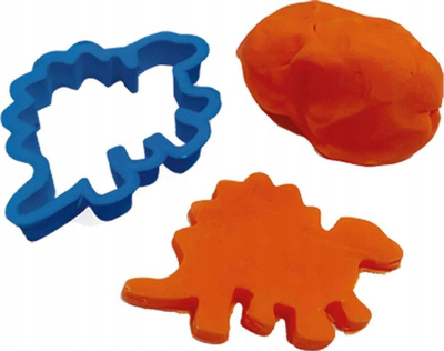 Set prerësa plasteline SES Creative Dinos, 7 forma, shumëngjyrëshe