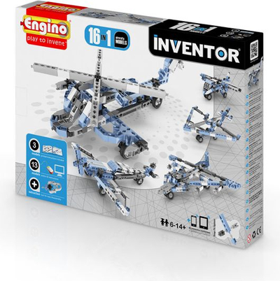 Set konstruktues Engino Inventor 1633 Aircraft, 16 modele aeroplanësh, shumëngjyrësh