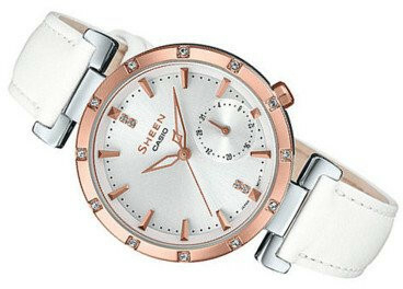 Orë për femra Casio Sheen SHE-4051PGL-7AUER, e bardhë