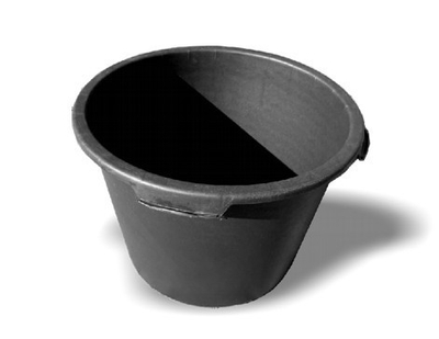 Пластична градежна вана, 45L, округла, црна