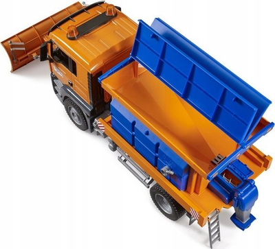 Kamion lodër Bruder MAN TGS Plow Spreader, plastik, portokalli