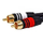 Kabllo audio A/V pa markë 3.5mm në 2x RCA, 15cm, e zezë