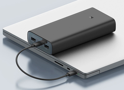 Powerbank Xiaomi Mi 50W, 20000mAh, me 3 porta, e zezë