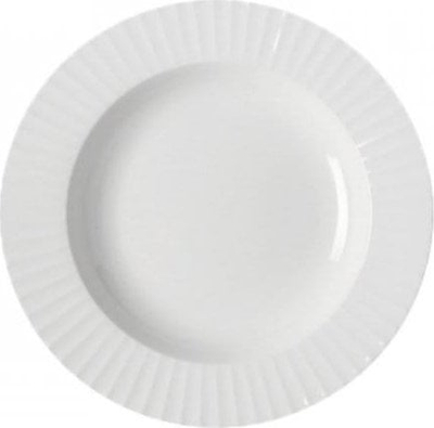 Pjatë e thellë Metropolis, porcelani, 26 cm, e bardhë
