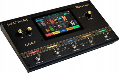 Pedalë multi-efekt Headrush Core, modelues amplifikatori për kitarë, ngjyrë e zezë