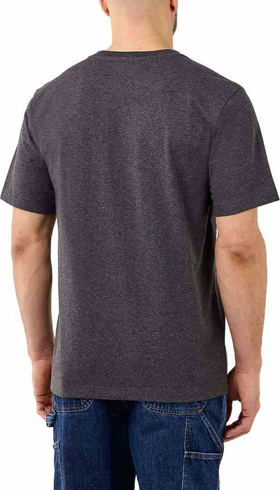 Bluzë Carhartt Workwear K87 me xhep, pambuk, gri e errët, M