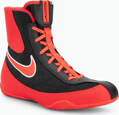 Këpucë boksi Nike Machomai 2 321819 002, të larta, me rrjetë që ajroset, të zeza me të kuqe