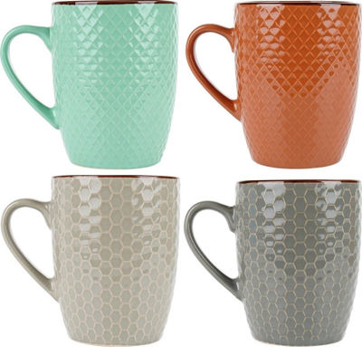 Set filxhanësh qeramikë Vilde, 400 ml, 4 copë, shumëngjyrëshe