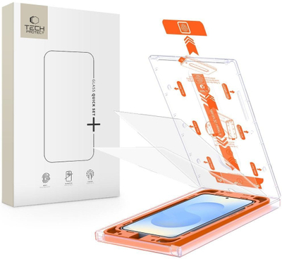Xham mbrojtës Tech-Protect Quick Set+ për Samsung Galaxy S25 Plus, 2 copë, transparent