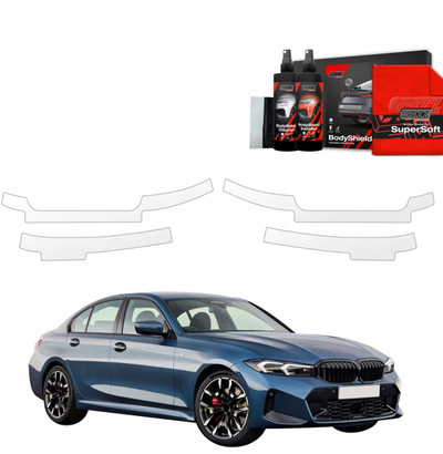 Заштитна фолија за прагови GrizzGlass BodyShield, BMW 3 Седан 2025, сет 4 парчиња, проѕирна