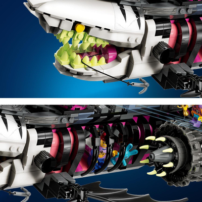 Set lodër LEGO Dreamzzz Nightmare Shark Ship 71469, ndërtim anije peshkaqen, 10+ vjeç, shumëngjyrësh