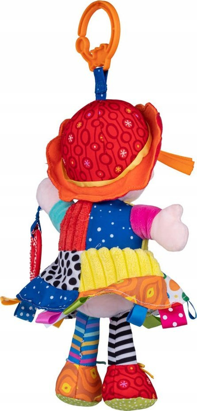Lodër varëse për bebe Dumel Hanging Doll Nicole, me unazë varëse, me copa shumëngjyrëshe, shumëngjyrëshe