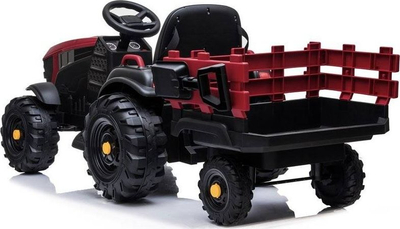Traktor elektrik për kalamoj Lean Cars BDM0925, 12V, me rimorkjo, i kuq