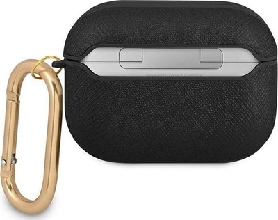 Mbulesë Guess Saffiano për Apple AirPods Pro, me karabinë, e zezë