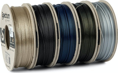 Filament 3D Spectrum PLA Glitter, 1.75mm, set 5x250g, shumëngjyrësh