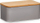 Kuti buke Zeller me kapak bambuje, 31 x 18 x 12.5 cm, taupe