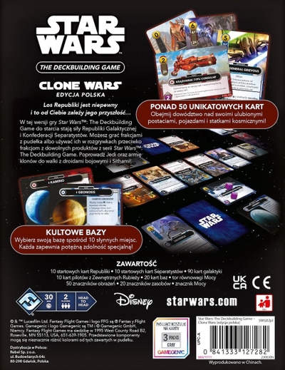Lojë tavoline Rebel Star Wars The Deckbuilding Game Clone Wars, strategji, për të rritur, shumëngjyrëshe
