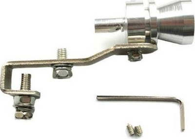 Fishkëllimë marmite MTuning S, tingull si turbo, 32–43 mm, argjend