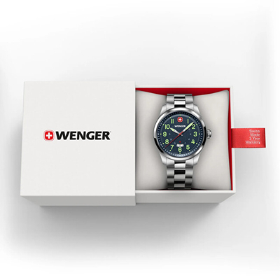 Orë për meshkuj Wenger Terragraph 01.0541.123, e argjendtë
