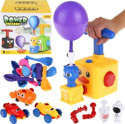 Lodër edukative Power Balloon, set pompë me makina dhe raketë, shumëngjyrësh