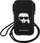 Çantë telefoni Karl Lagerfeld Saffiano Ikonik Karl`s Head, crossbody, për telefona deri 6.1", e zezë