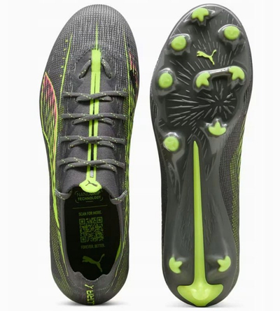 Këpucë futbolli Puma Ultra 5 Pro FG AG M 108161-03, për bar natyral edhe artificial, gri