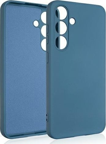 Maskë telefoni Beline Silicone për Samsung Galaxy S24, silikon i butë e fleksibël, brendça e butë, blu