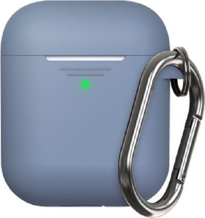 Mbulesë silikoni KeyBudz Elevate Keychain për AirPods 1/2, me varëse çelsash, blu navy