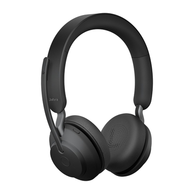 Kufje Jabra Evolve2 65 UC Stereo me stacion karikimi, të zeza