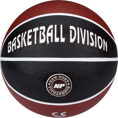 Top basketbolli New Port Basketball Mini Print, madhësia 3, Bordeaux e zezë e bardhë