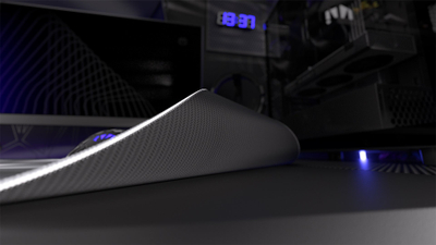 Mousepad gaming Endorfy Crystal Black L, 450x400mm, kundër rrëshqitjes, zi e bardhë