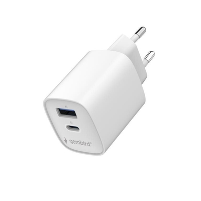 Karikues muri Gembird TA-UC-1A1C-PD45-01-W, 45W, USB-A USB-C, i bardhë