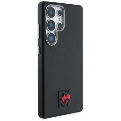 Kapak telefoni DKNY Leather Heart of NY për Samsung Galaxy S25 Ultra, hardcase, lëkurë eko, i zi