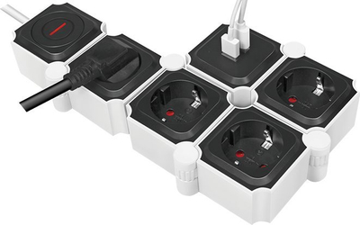 Shirit elektrik LogiLink LPS276U, 4 dalje, kabllo 1.5m, bardh e zi