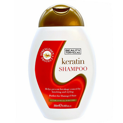 Shampo për flokë të dëmtuar Beauty Formulas (Keratin Shampoo), 250 ml