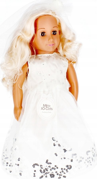 Kukull nuse Mega Creative DOLL, 46cm, trup i butë, fustan i bardhë