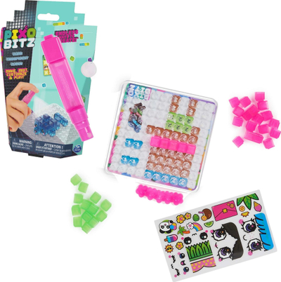 Set kreativ me rruaza uji Spin Master Pixobitz Clear Pack, 156 copë, për kalama 6+