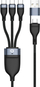 Kabllo USB Conceptronic 3 në 1 USB‑C, 1.5 m, 100 W, e zezë