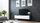 Komodë TV varëse Cama Meble VIGO 140, 140x30x40 cm, gri e bardhë me shkëlqim