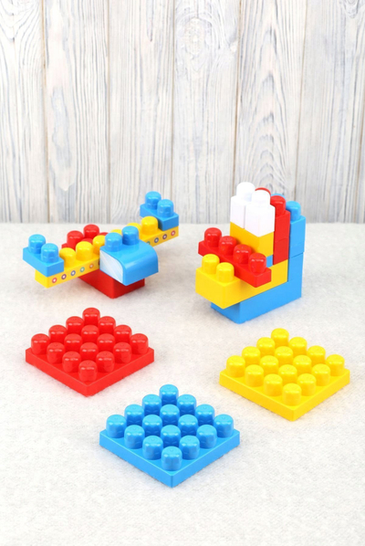 Set lodrash ndërtimi Dolu Toddler Construction Big Blocks, 50 pjesë, shumëngjyrësh