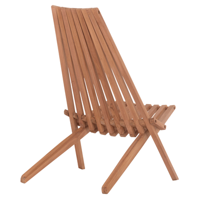 Karrige lounge palosëse SHIGAO HM18112, dru teak, 61×88.5×89 cm, ngjyrë natyrale