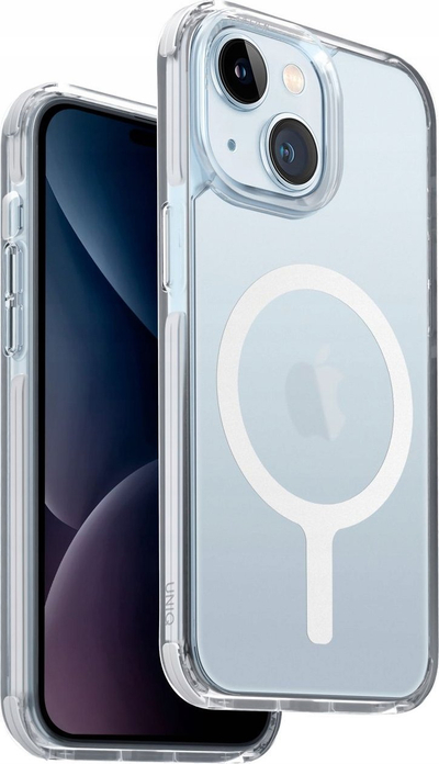 Kuti mbrojtëse Uniq Combat për iPhone 15 6.1", me MagSafe, transparente e bardhë